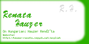 renata hauzer business card